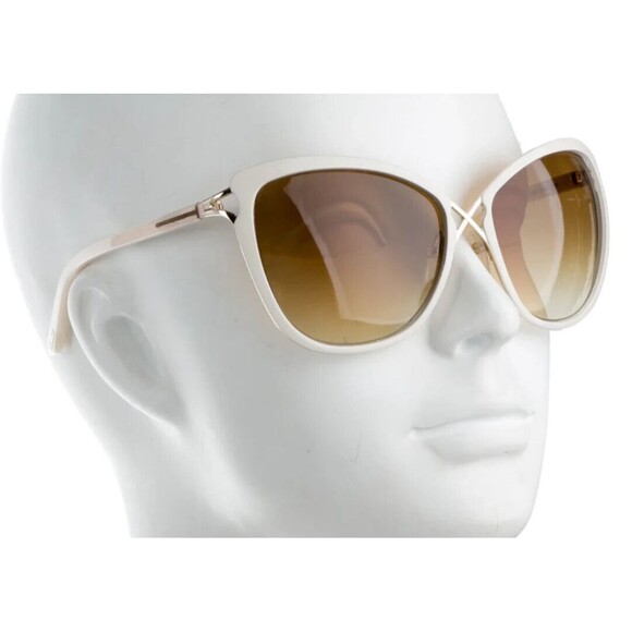 DESIGNER TOM FORD IVORY ACETATE GRADIENT OVERSIZE SUNGLASSES - Picture 1 of 10
